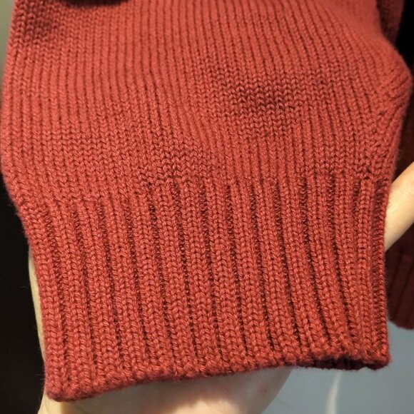 🐞NWT St. John's Bay Oversized 100% Cotton Knit Crew Neck Pull-on Sweater in Red - Picture 8 of 16